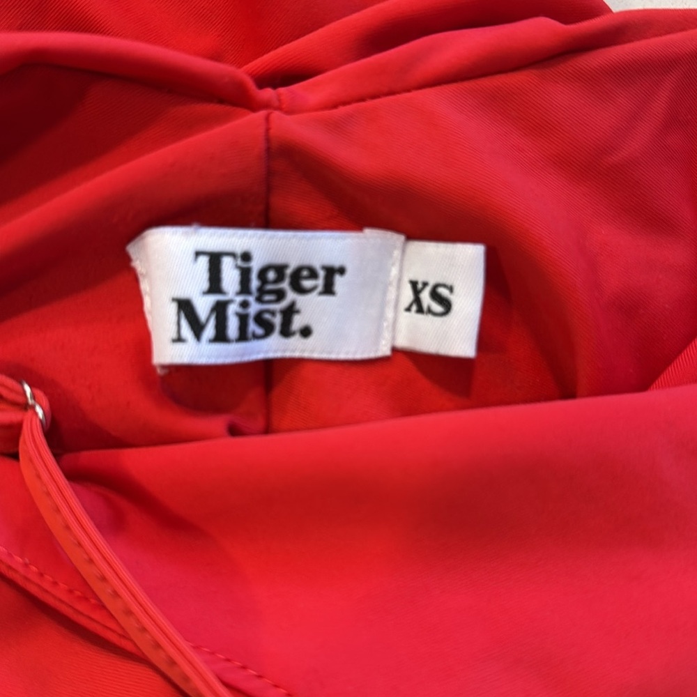 Tiger Mist Ruched Red Dress - Picture 4 of 6